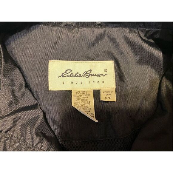 Eddie Bauer Jacket Womens Small Rain Coat Wind breaker Full Zip Outdoors - Picture 2 of 5